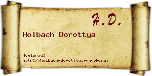 Holbach Dorottya névjegykártya